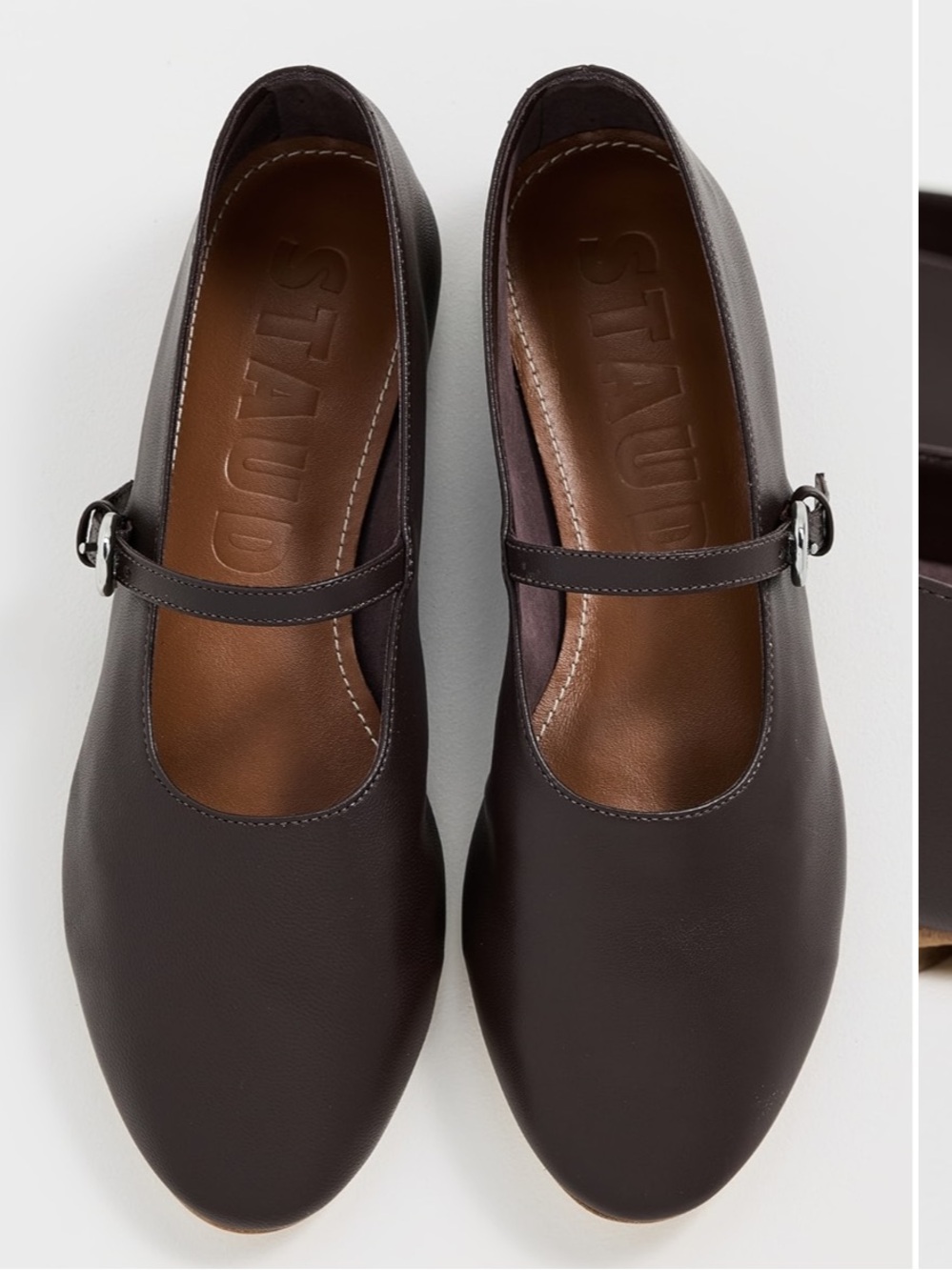 Staud Alba Mary Jane Flats | Espresso | Size: 39 - Picture 3 of 7
